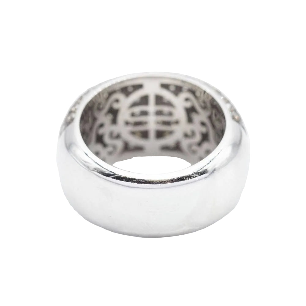 Bague en or blanc et rose avec diamants d'occasion