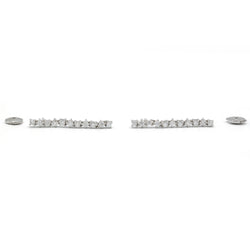 Boucles d'oreilles Chute Or Blanc avec Diamants