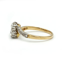 Bague Toi et Moi - Or jaune et diamants