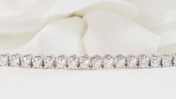 Bracelet rivière en or blanc et diamants 3,20cts