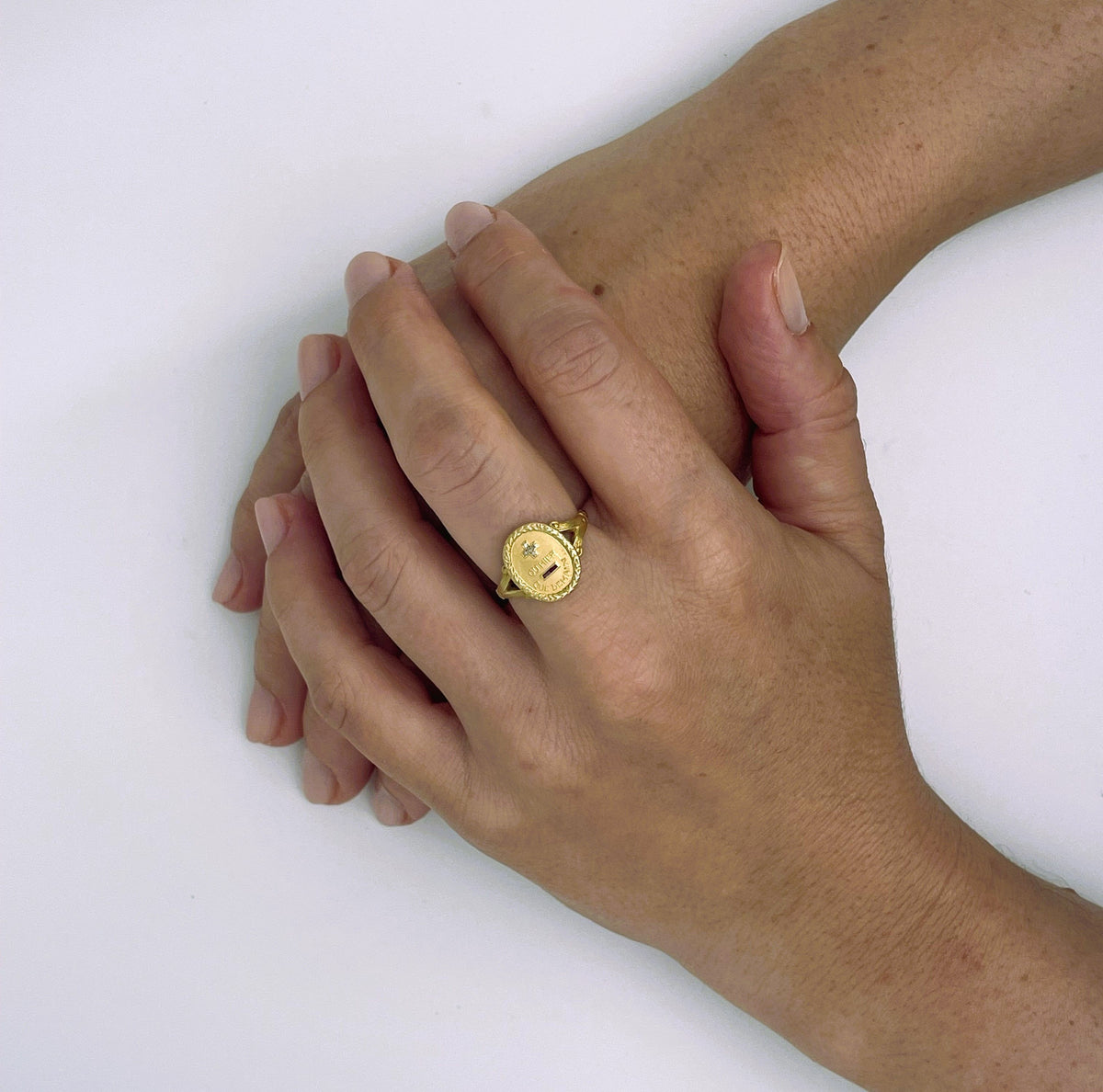 Bague AUGIS diamant rubis en or jaune