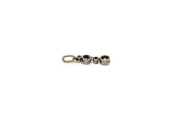 Pendentif ancien diamants en or jaune et argent