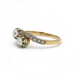 Bague Toi et Moi - Or jaune et diamants
