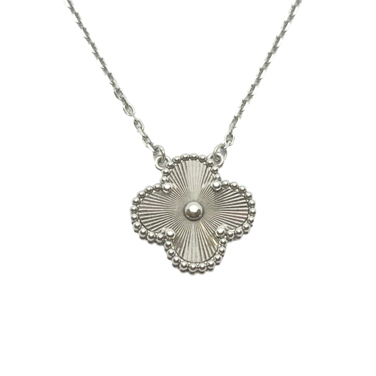 Collier VAN CLEEF & ARPELS Vintage Alhambra en or blanc
