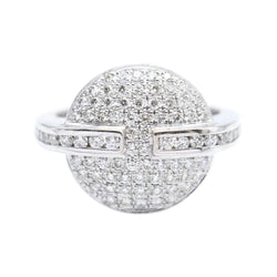 Bague POKER en or blanc avec diamants d'occasion