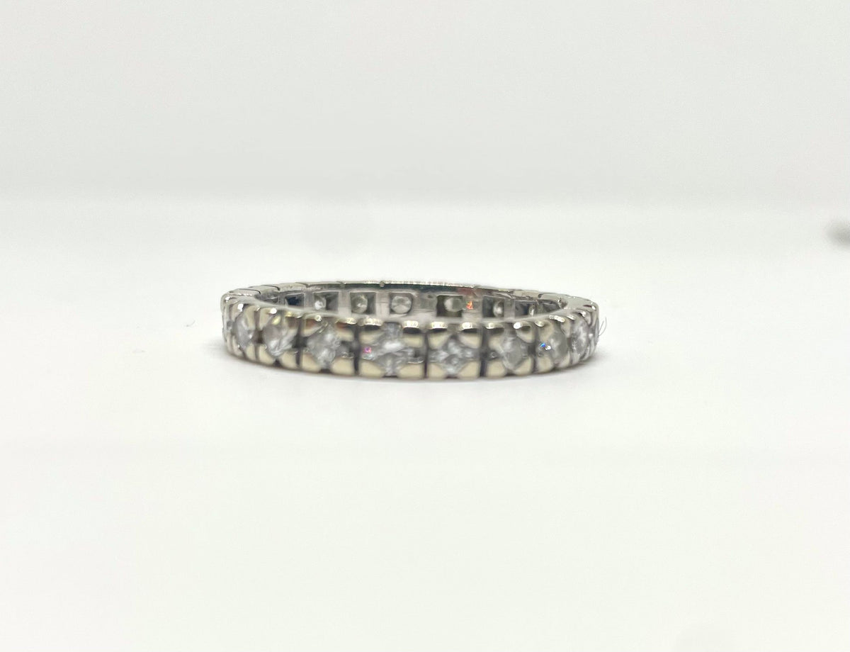 Bague, alliance diamants tour complet 1,68cts