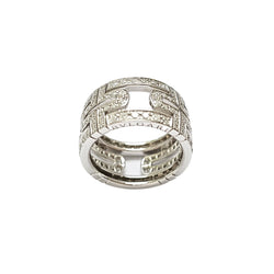 Bague Bvlgari Parentesi EU54 - Or blanc et diamants