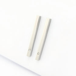 Boucles d'oreilles en or blanc et diamants