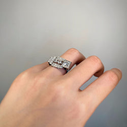 Bague - Or, Platine & Diamants