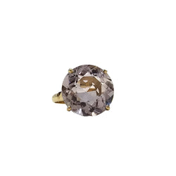 Bague en or jaune 18 carats et amethyste naturelle - Taille EU61