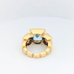 Bague or jaune et topaze
