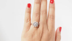 Bague en or blanc et diamants