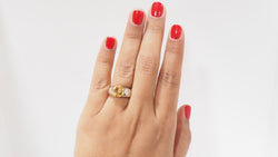 Bague En Or Bicolore Et Citrine