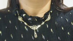 Collier draperie ancien en or jaune