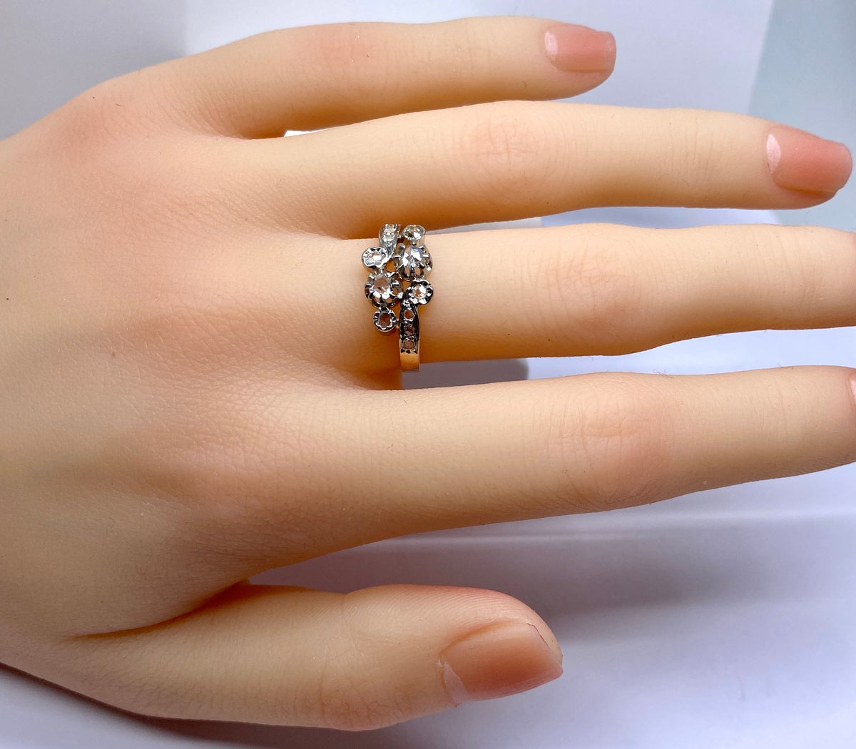 Bague en or 18 carats en diamants, époque 1900
