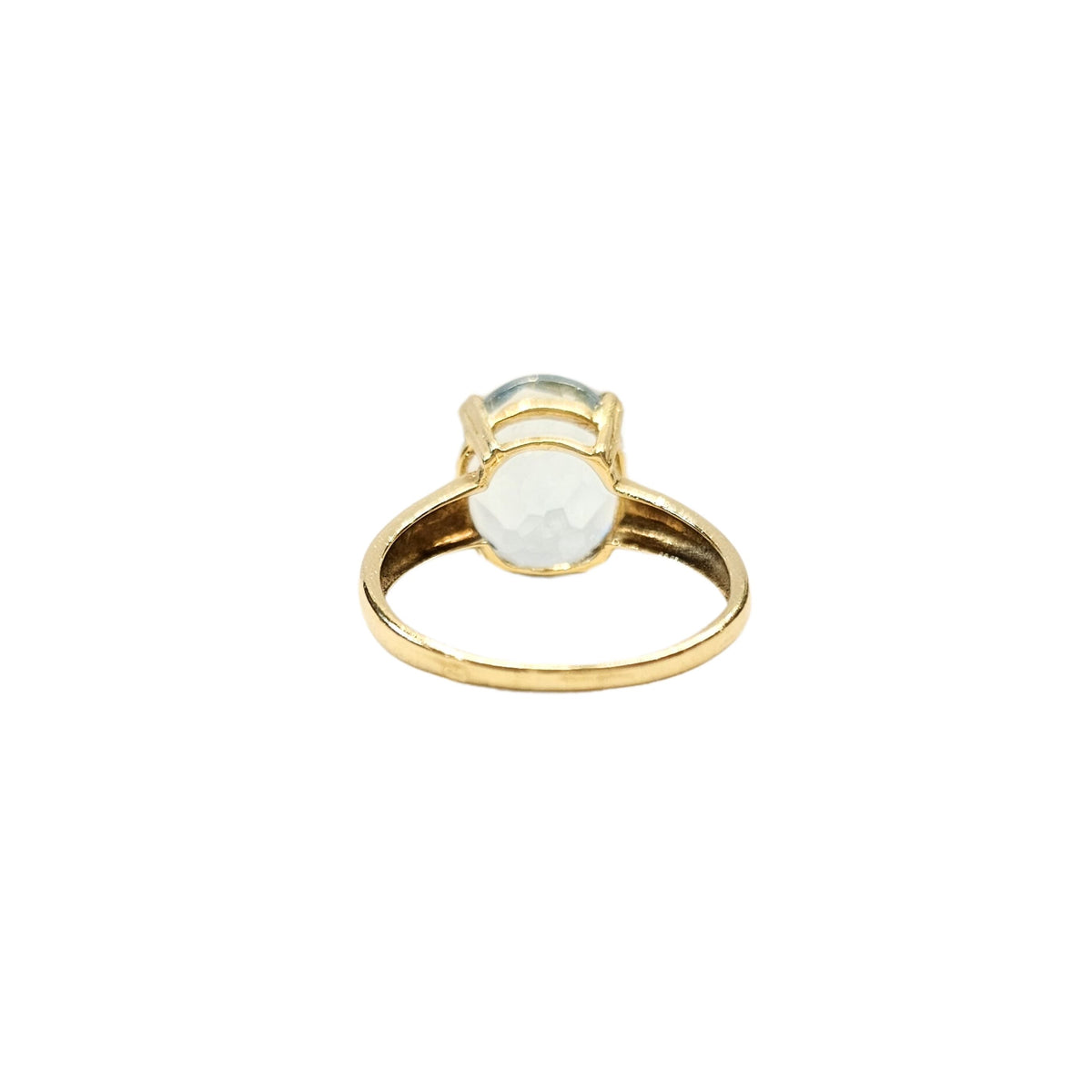 Bague en or jaune 18 carats et Topaze naturelle taille ovale- Taille EU53