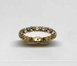 Bague alliance tour complet 2cts de diamants en or rose