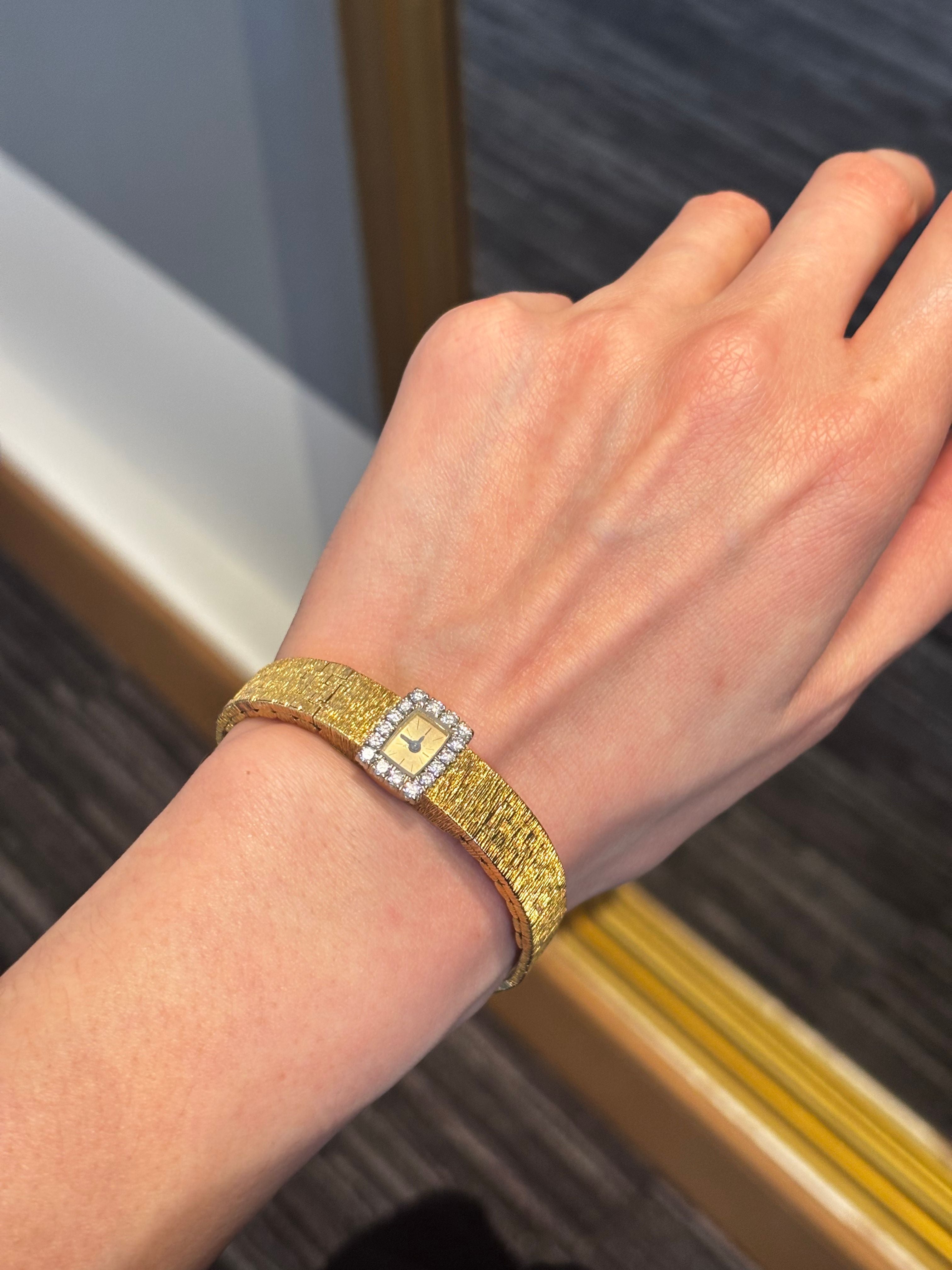 PIAGET montre bracelet dame en or jaune et diamants