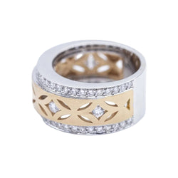 Bague bicolore SIDNEY avec diamants d'occasion