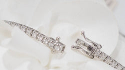 Bracelet rivière en or blanc et diamants 1ct
