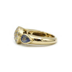 Bague - Or, Diamants & Saphirs