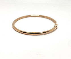 Bracelet jonc ouvert or rose et diamants