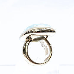 Bague Pomellato en or blanc 18 carats et aigue-marine EU50
