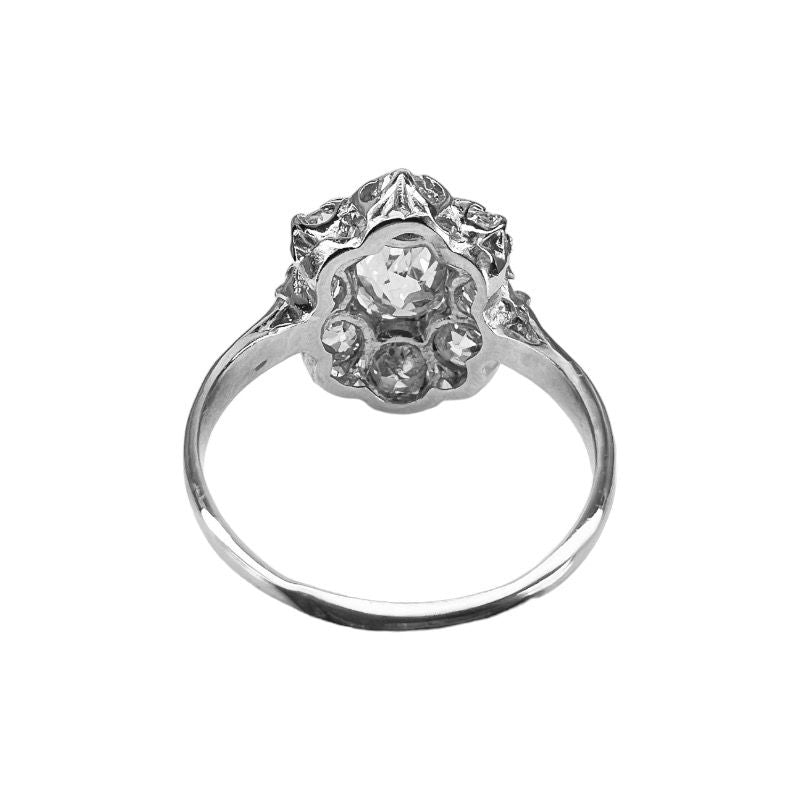 Bague Marguerite en or blanc et diamants