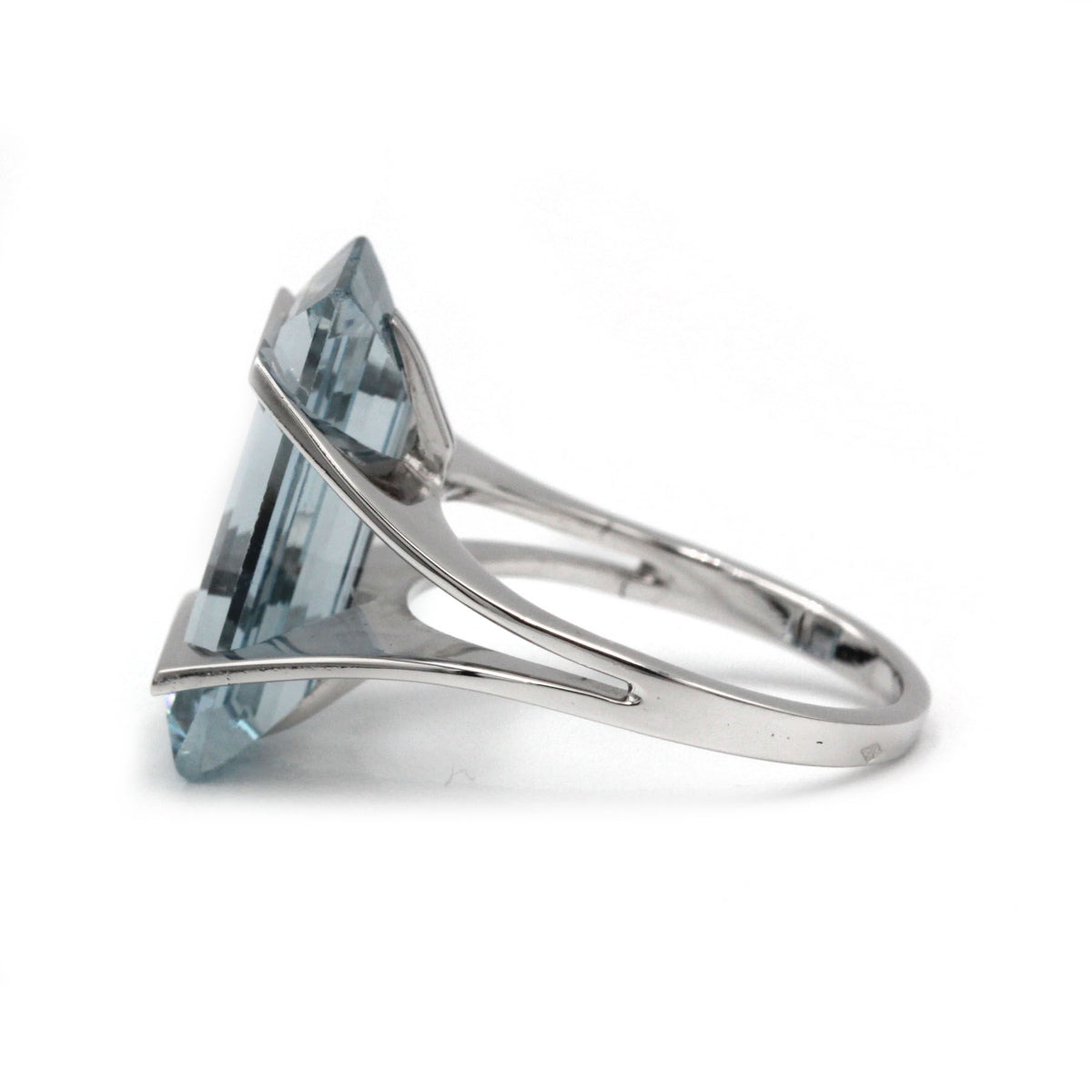 Bague - Or et Aigue-Marine