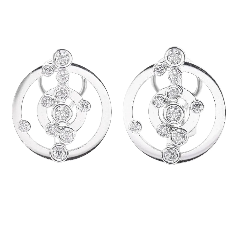 Boucles d'oreilles ADAGIO en or blanc et brillants d'occasion