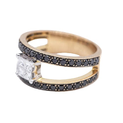 Bague en or et diamant Monture invisible d'occasion