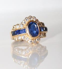Bague Saphirs Et Diamants