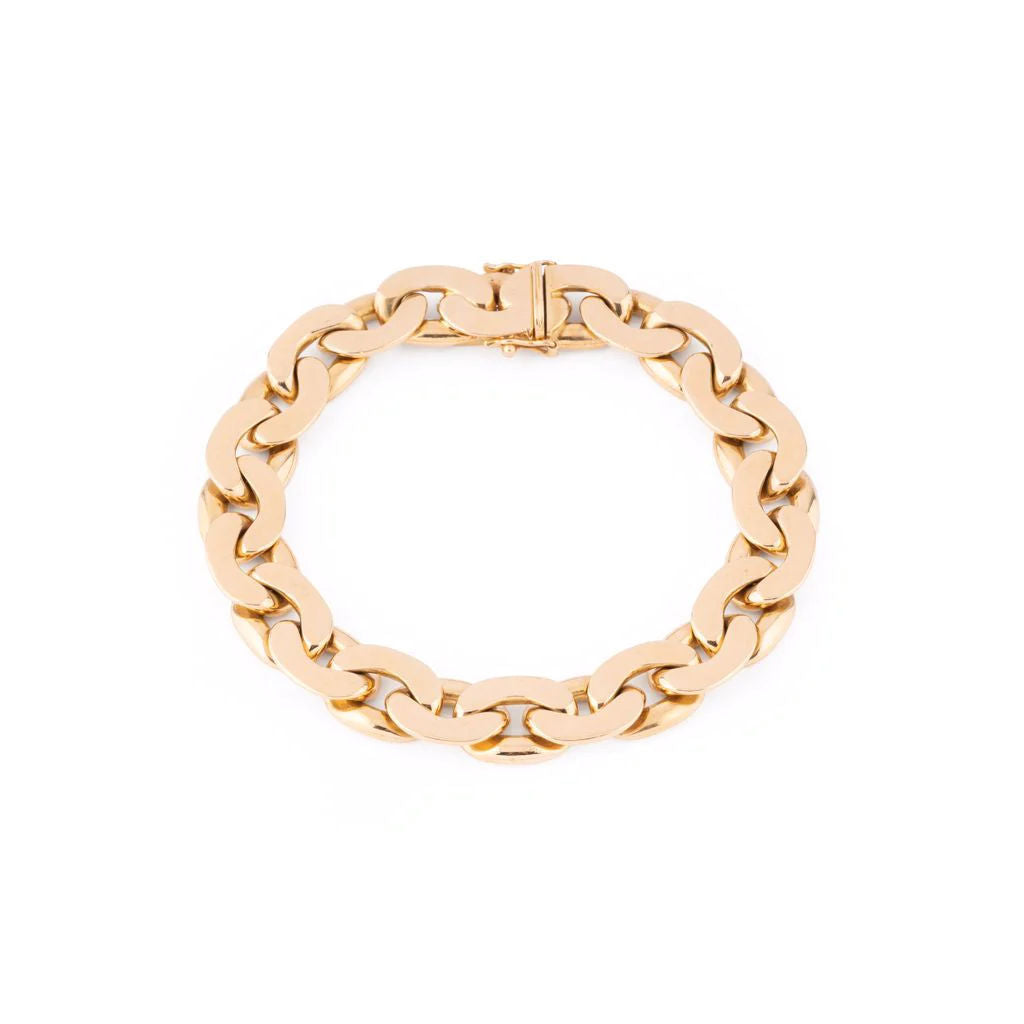 Bracelet Gourmette VAN CLEEF & ARPELS mailles arrondies en or jaune
