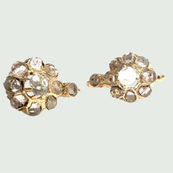 PENDIENTES PRINCIPIO SIGLO XX EPOCA de ORO 18 kts con DIAMANTES