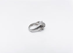Bague Tourbillon or blanc platine et diamant