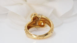 Bague Toi & Moi En Or Jaune Et Blanc