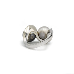 Bague - Or, Diamants et Perles