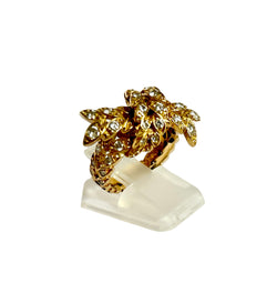 Bague STERLÉ "noeud" en or jaune et diamants (Taille 52)