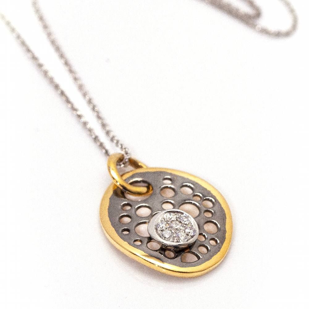 Collier SATELIT en Or Bicolore et Diamants