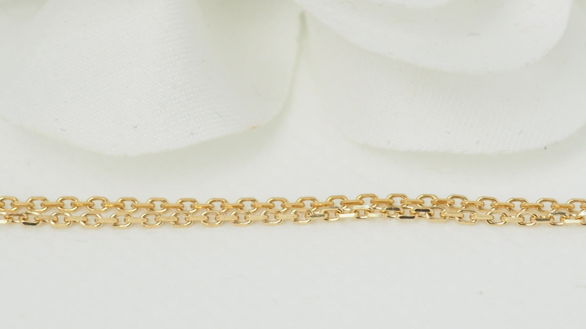 Collier soliatire en or jaune et diamants