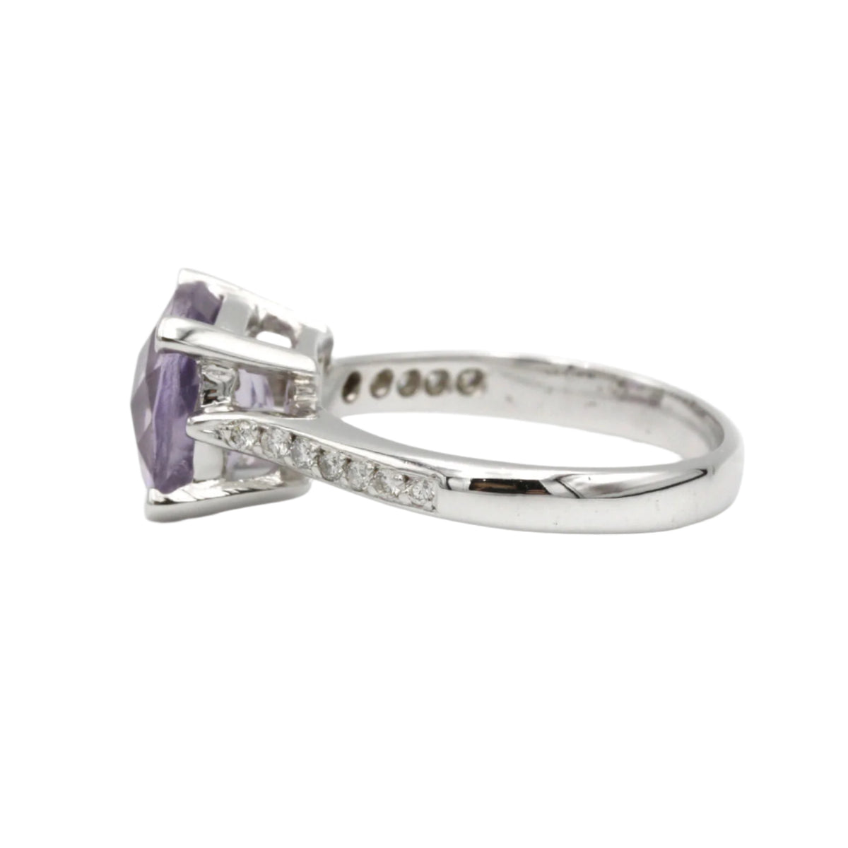 Bague - Or, Diamants, Améthyste