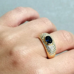 Bague Saphirs Diamants
