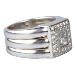 Bague CHOPARD en or blanc et diamants