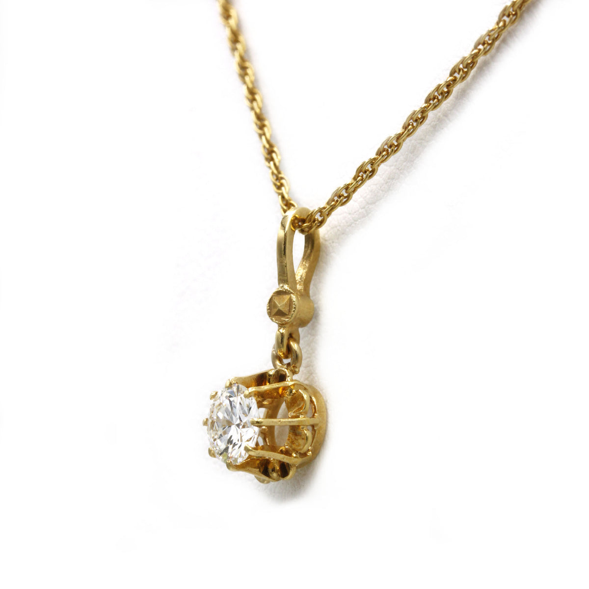 Collier Pendentif - Or Et Diamant