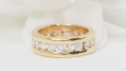 Alliance américaine en or jaune et diamants 1,68ct