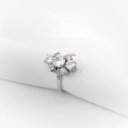 Bague or blanc et diamants