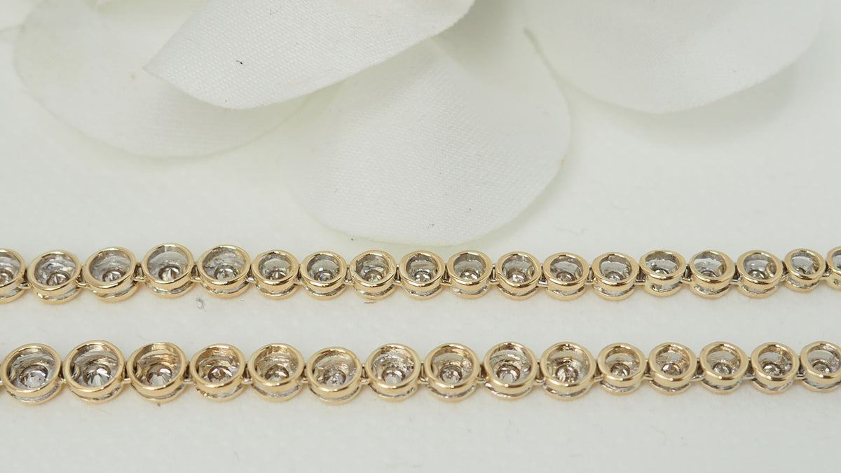 Collier rivière en or jaune et diamants