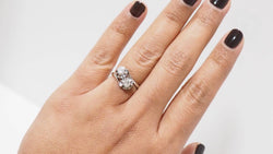Bague Toi et Moi en or gris et diamants