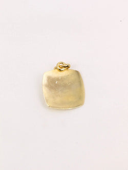 Médaille amour Augis carrée Plus qu'hier moins que demain or jaune diamant rubis - Castafiore