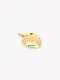 Médaille amour AUGIS coeur strié plus qu'hier moins que demain or jaune diamant rubis - Castafiore